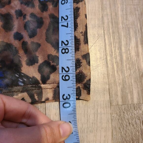 Fashion Nova women's XL sheer mesh material leopard print butterfly print pants - Picture 6 of 8